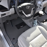 Коврики текстильные на Toyota Sienna III 7 мест (2010-2020)