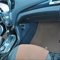 Двухслойные коврики EVA на Hyundai Santa Fe III 3 ряда (2012-2018)