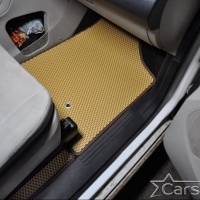 Автомобильные коврики EVA на Dodge Grand Caravan V (2007-2020) 2 ряд: кресла 2+1 без прохода