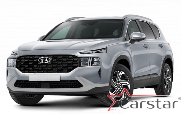 Двухслойные коврики EVA для Hyundai Santa Fe IV рестайл (2020->)