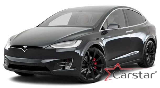 Двухслойные коврики EVA для Tesla Model X 7 мест 3 ряда (2015->) 